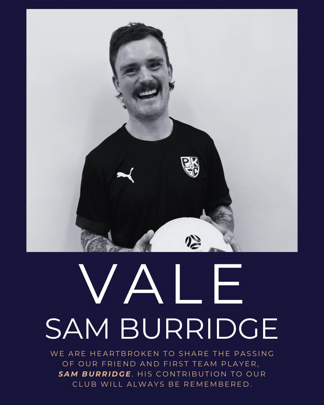 Sam Burridge Car Accident Perth Australia Death, Obituary: former EUFC player died in crash
